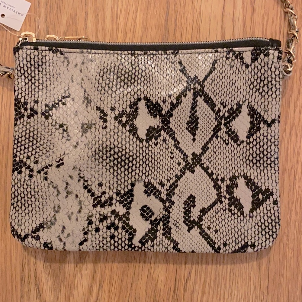 NWT American Eagle double bag Snake Print & black small Shoulder